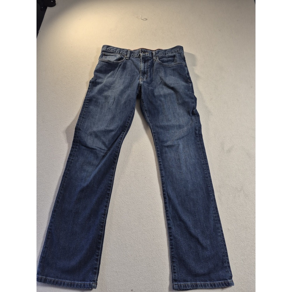 Eddie Bauer Men's Blue Jeans Size 34x32 Straight Leg Denim Pants Specially Dyed - Picture 1 of 9